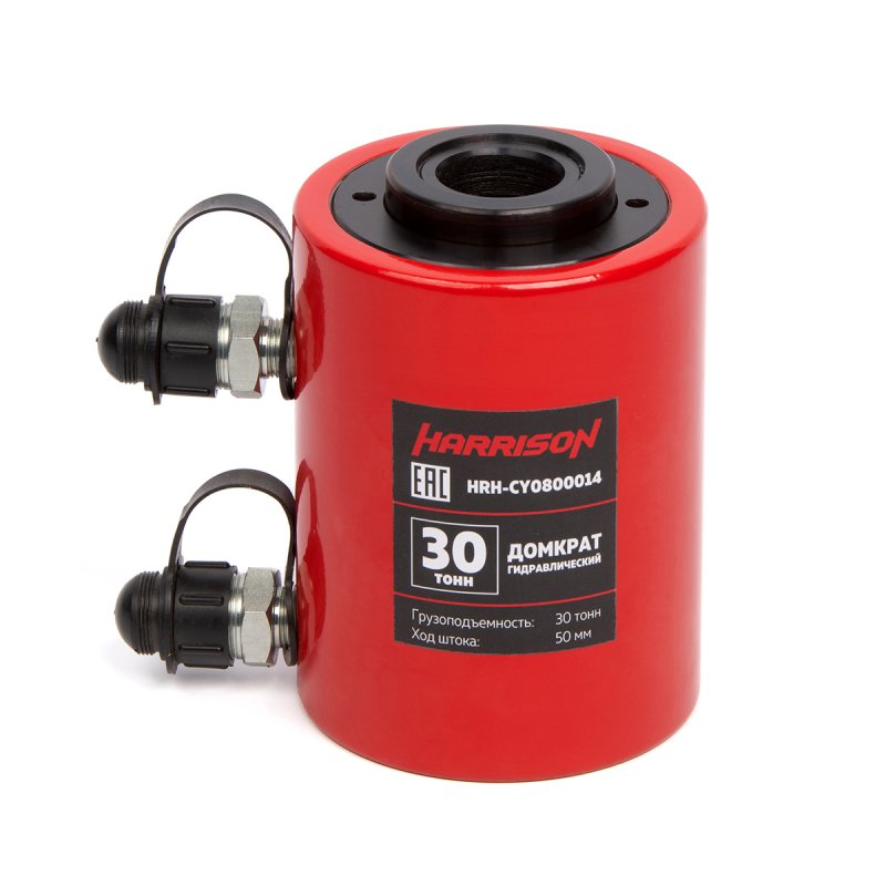 HRH-CY0800014 Гидравлический цилиндр (домкрат) с полым штоком, двухполостной 30 т, ход 50 мм
