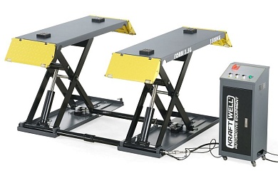 KraftWell FORBI 3.5G Подъёмник комплект ножничный г/п 3,5 т.  шиномонтажный мобильный