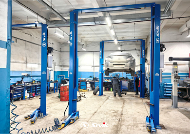 Подъемник двухстоечный Sivik ПГА-4200 синий