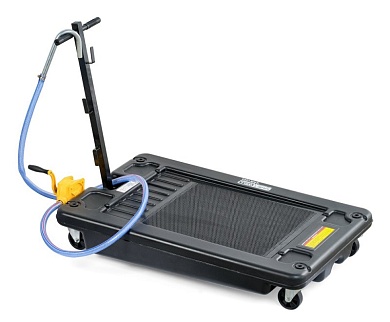 KraftWell KRW1865 Емкость для сбора отработанного масла, пластиковая 68 л, на колесах