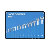 Набор ключей комбинированных 14 шт, планшет тетрон NORDBERG 10214P