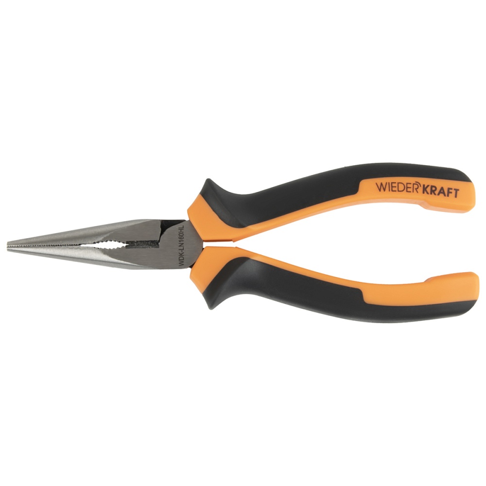 WDK-LN160HL Длинногубцы с двухкомпонентной рукоятью, 160 мм. Wiederkraft