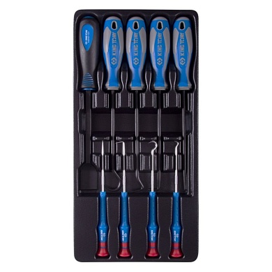 KING TONY Набор для демонтажа сальников и колец, ложемент, 9 предметов KING TONY 9-30909AY