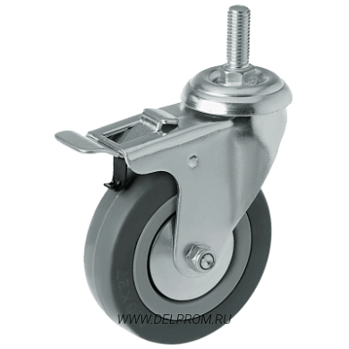 SCtgb 42 Аппаратная колесная опора с тормозом с.р. с болтом м12 д100 (VILS)