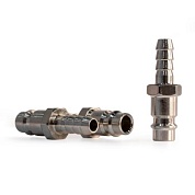 Штуцер папа ёлка d.8мм M, никелированная сталь, 50шт