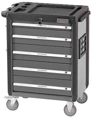 Тележка инструментальная, 5 выдвижных ящиков, серая NORDBERG T5N(G)