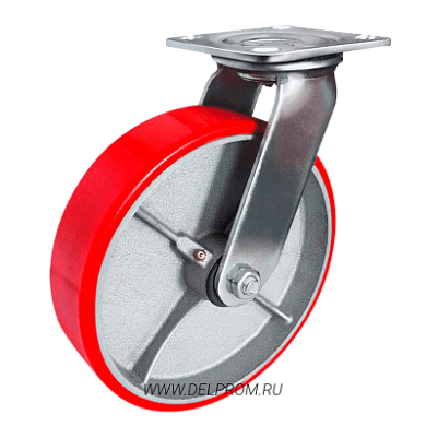 SCp 42 Большегрузная полиуретановая поворотная колесная опора д100 (VILS)