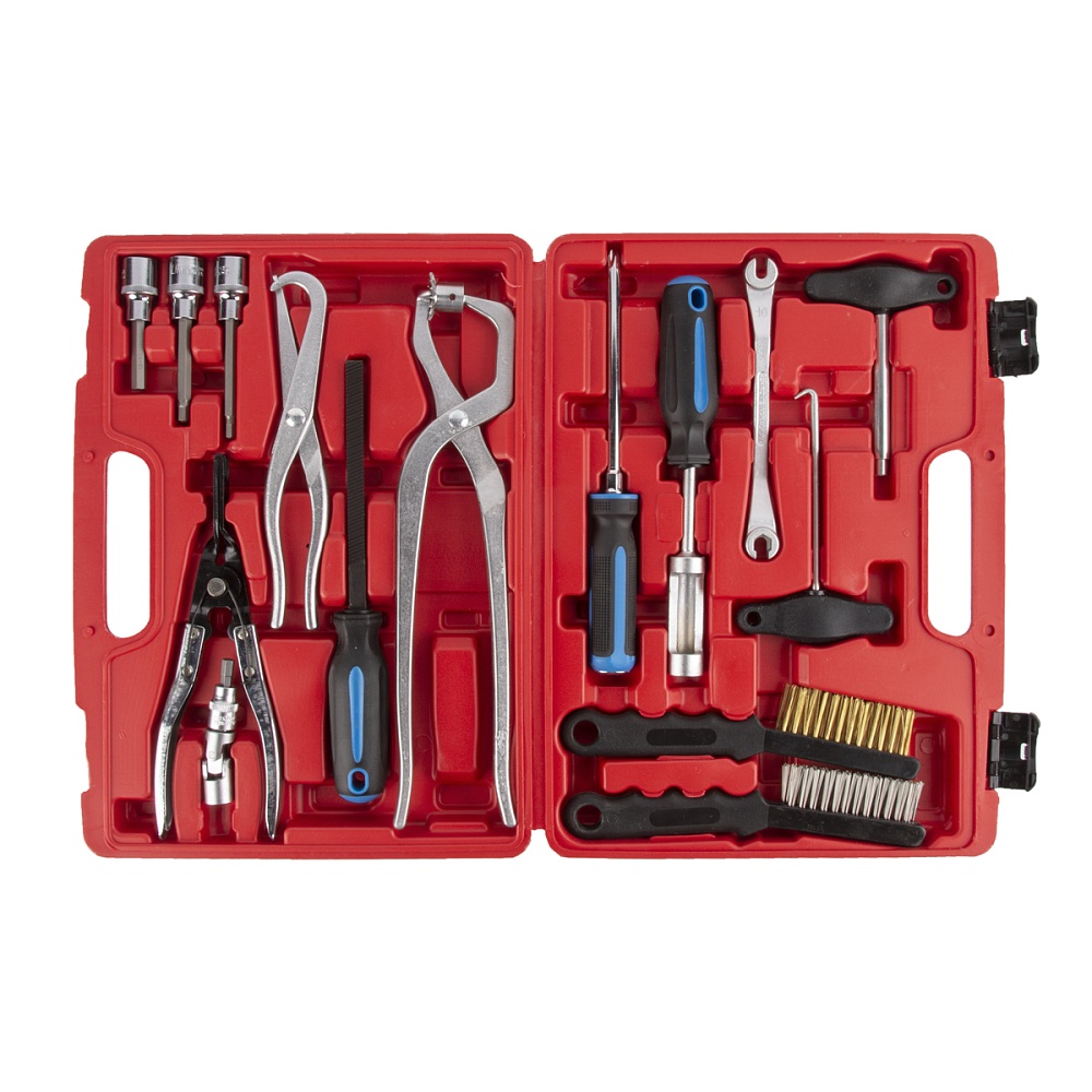 WDK-214600 Набор инструментов для ремонта и обслуживания тормозной системы 15 предметов Wiederkraft