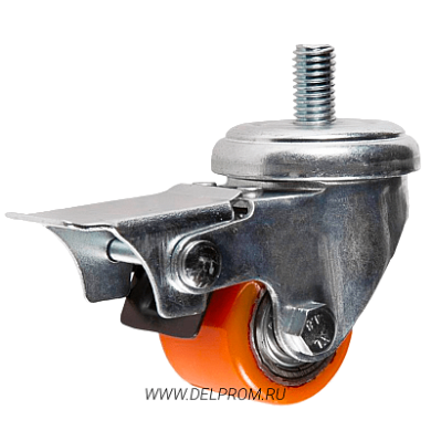 903035 SB Полиуретановая колесная опора с тормозом с болтом м10 д35 (VILS)