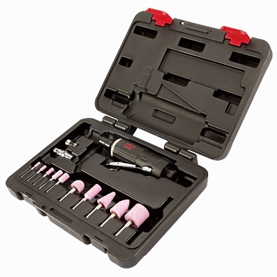 Пневматическая бормашина (шарошка) 3 - 6 мм, 25000 об/мин, с набором принадлежностей, 15 предметов MIGHTY SEVEN QA-0115A