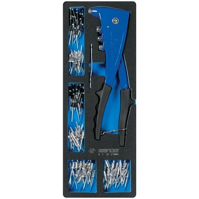 KING TONY Заклепочник с набором заклепок, ложемент, 121 предмет KING TONY 9-21-20-07MRV