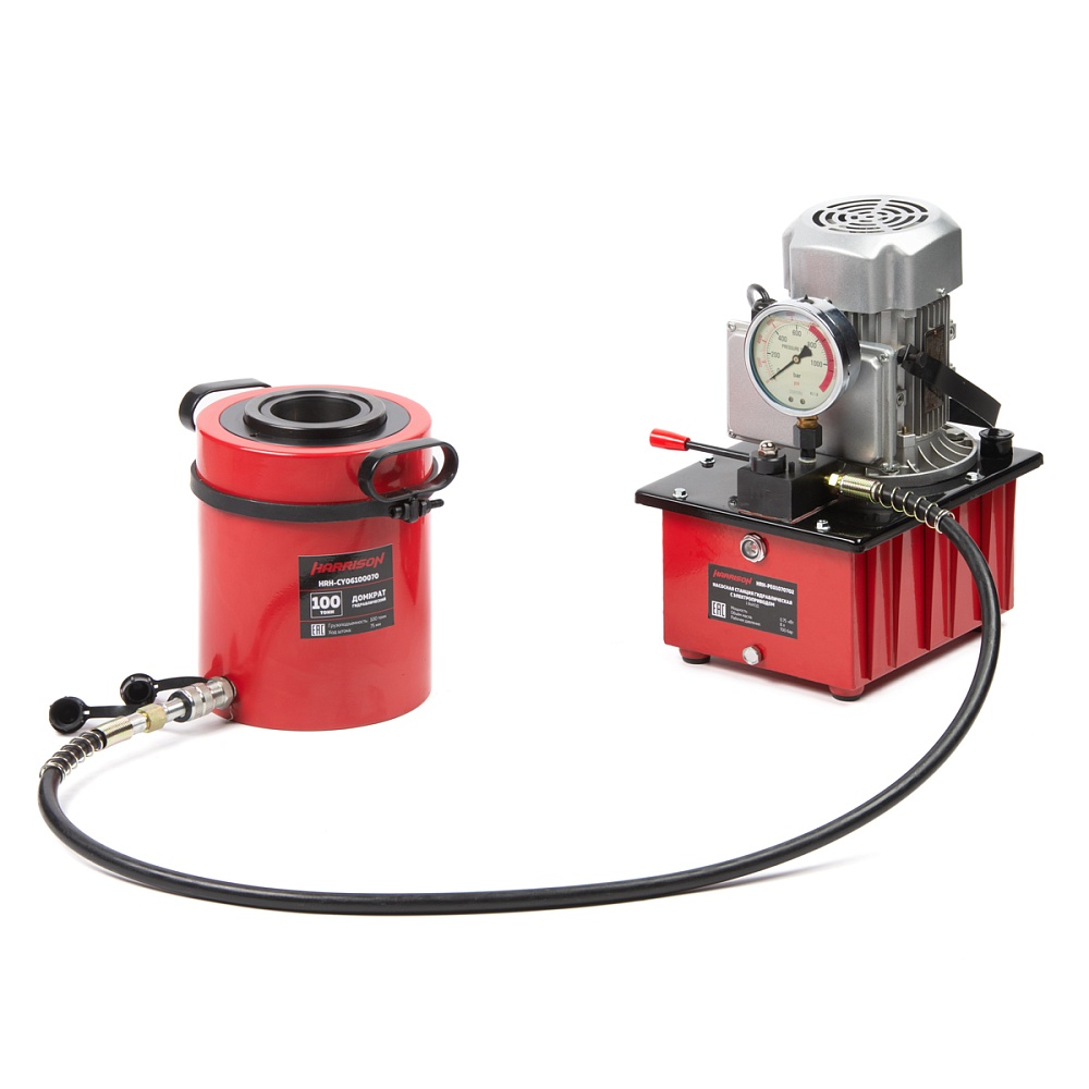 HRH-CY06100070 Гидравлический цилиндр (домкрат) с полым штоком, однополостной 100 т, ход 75 мм