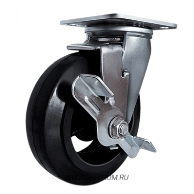 SCdb 80 Большегрузная поворотная колесная опора с тормозом ч.р. д200 (VILS)