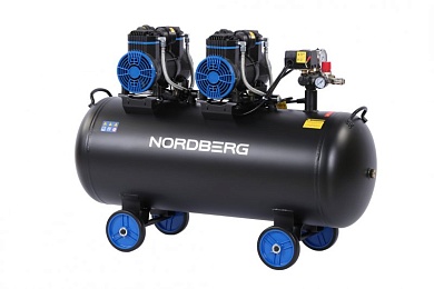 Компрессор безмасляный 220 В, ресивер 125 л, 500 л/мин NORDBERG NCEO120/500