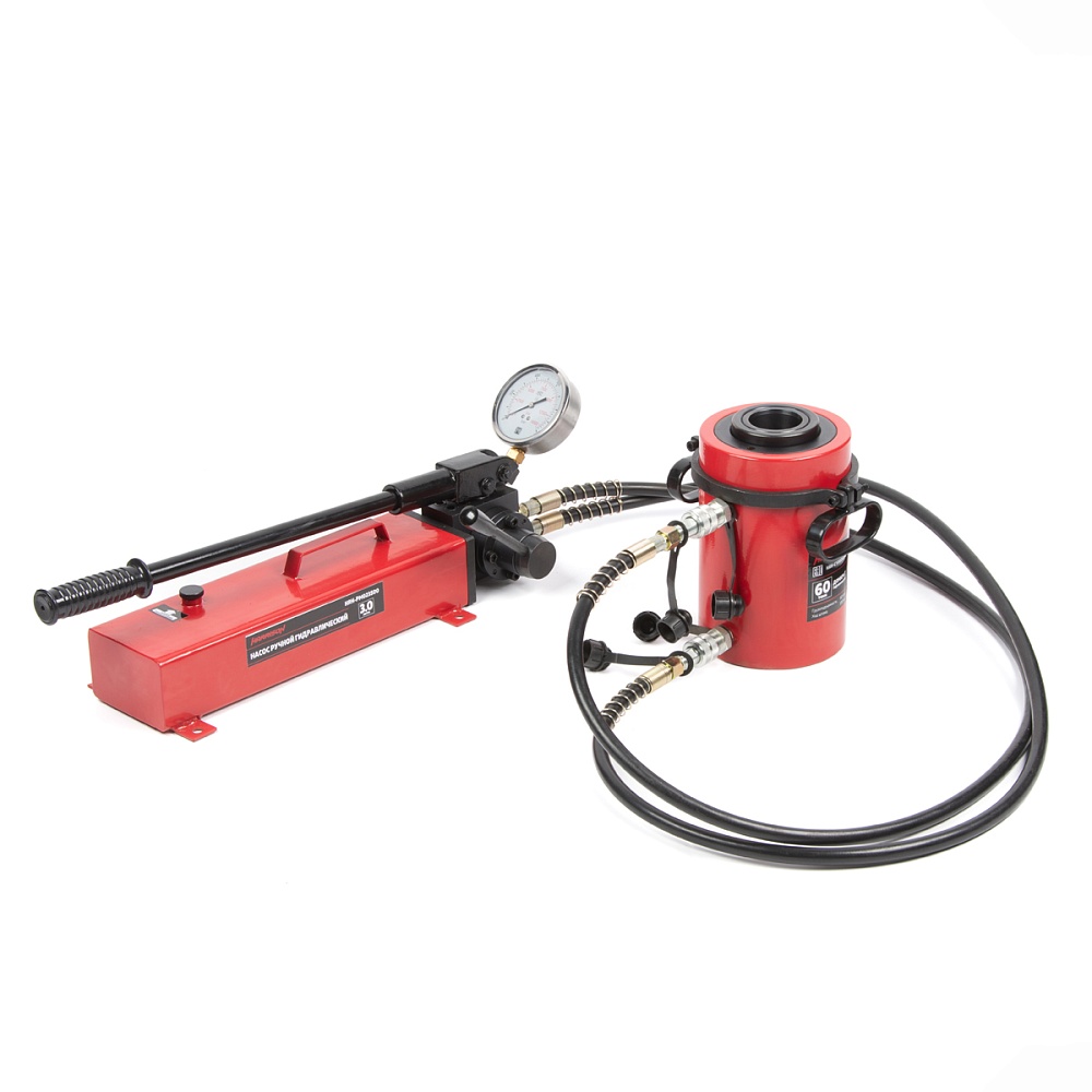 HRH-CY0806100 Гидравлический цилиндр (домкрат) с полым штоком, двухполостной 60 т, ход 100 мм