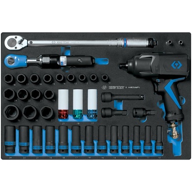 KING TONY Набор пневмоинструмента 1/2" с принадлежностями, ложемент, 41 предмет KING TONY 9-44805AMPV