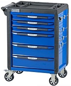 Тележка инструментальная, 6 выдвижных ящиков, с системой защиты от опрокидывания, синяя NORDBERG T6P(B)